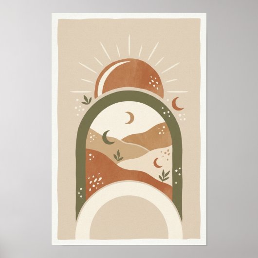 Boho Zon en Bogen Poster (Voorkant)