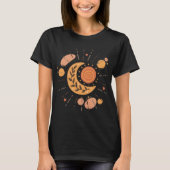 Boho Zon en Maan Celestial Esoteric T-shirt (Voorkant)