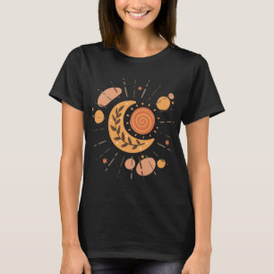 Boho Zon en Maan Celestial Esoteric T-shirt