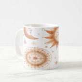 Boho Zon en Maan Hemelse Mok (Voorkant links)