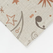 Boho Zon en Maan Patroon Fleece Deken (Hoek)