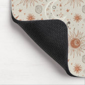 Boho Zon en Maan Patroon Muismat (Hoek)