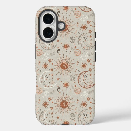 Boho Zon- en Maanpatroon Case-Mate iPhone Case (Achterkant)