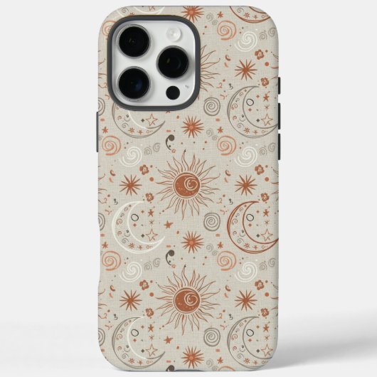 Boho Zon- en Maanpatroon Case-Mate iPhone Case (Achterkant)