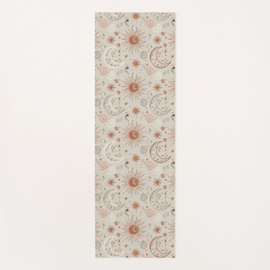 Boho Zon- en Maanpatroon Yogamat (Voorkant)