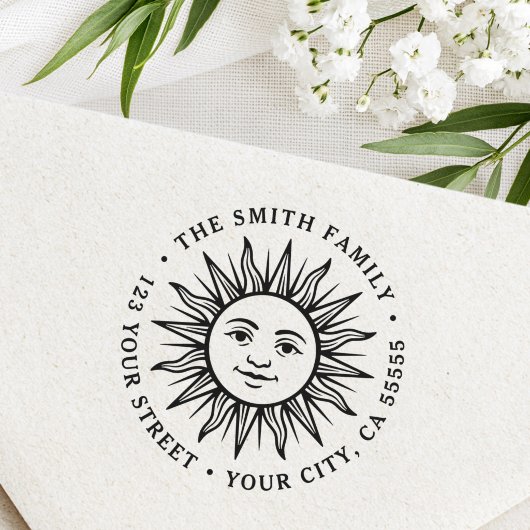 Boho zon karakter retouradres rubberstempel