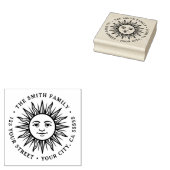 Boho zon karakter retouradres rubberstempel (Gestempeld)