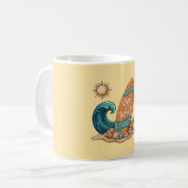 Boho Zon, Maan en Oceaangolf Esthetische Mok (Voorkant links)