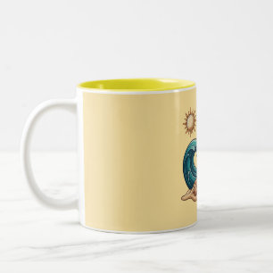 Boho Zon, Maan en Oceaangolf Esthetische Mok