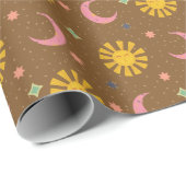Boho Zon & Maan Hemels Cadeaupapier (Rol Hoek)