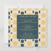 Boho zon maan sterren blauw geel (Voorkant)