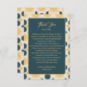 Boho zon maan sterren blauw geel bedankkaart (Voorkant / Achterkant)