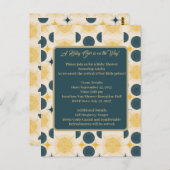 Boho zon maan sterren blauw geel briefkaart (Voorkant / Achterkant)