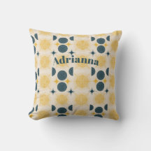 Boho zon maan sterren blauw geel gepersonaliseerd