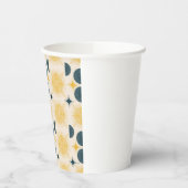 Boho zon maan sterren blauw geel papieren bekers (Links)