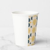 Boho zon maan sterren blauw geel papieren bekers (Rechts)