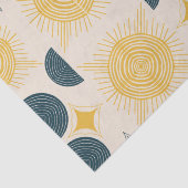 Boho zon maan sterren blauw geel tissuepapier (Detail)