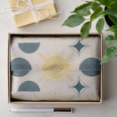 Boho zon maan sterren blauw geel tissuepapier (Geschenk)