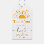 Boho zon minimale verjaardag dank u cadeaulabel (Voorkant)