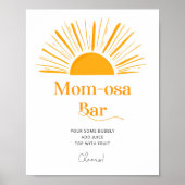 Boho zon momosa bar baby shower poster (Voorkant)