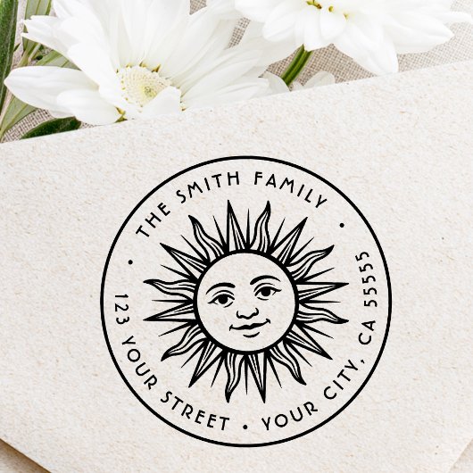 Boho zon retouradres rubberstempel