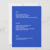 Boho Zonnebloem Blauwe Bachelorette Weekend Reispl Kaart (Achterkant)