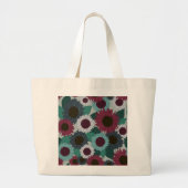 Boho Zonnebloem Boodschappentas Grote Tote Bag (Voorkant)