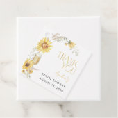 Boho Zonnebloem Bruidsfeest Bedankt Bedankjes Labels (In situ)