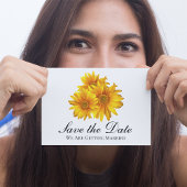 Boho Zonnebloem Bruiloft Bloemen Save the Date Briefkaart