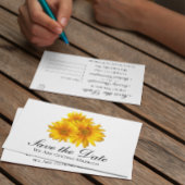 Boho Zonnebloem Bruiloft Bloemen Save the Date Briefkaart