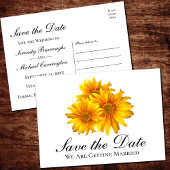 Boho Zonnebloem Bruiloft Bloemen Save the Date Briefkaart