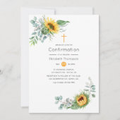 Boho zonnebloem eucalyptus bevestiging kaart (Voorkant)