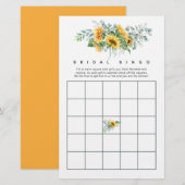 Boho Zonnebloem Eucalyptus Bruiloft Bingo (Voorkant / Achterkant)