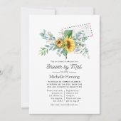 Boho Zonnebloem Eucalyptus Bruiloftsfeest per Post Kaart (Voorkant)