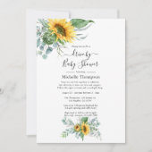 Boho Zonnebloem Eucalyptus Drive By Shower Kaart (Voorkant)