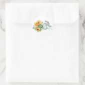 Boho Zonnebloem Eucalyptus Ronde Sticker (Tas)