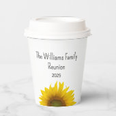Boho zonnebloem familie reünie zomer barbecue papieren bekers (Voorkant)