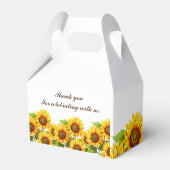 Boho Zonnebloem Favoriet Dozen voor bruiloftsfeest Bedankdoosjes (Achterkant)