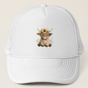 Boho Zonnebloem Hoogland Koe Trucker Pet