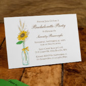 Boho Zonnebloem Land Geel Bloemen Bachelorette Kaart