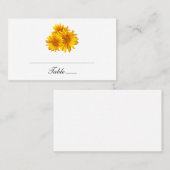 Boho Zonnebloem Land Geel Bloemen Bruiloft Partij Plaatskaartje (Voorkant / Achterkant)