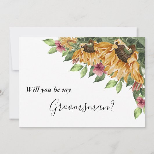 Boho Zonnebloem Landelijke Uitnodigingskaart voor  Kaart (Voorkant)