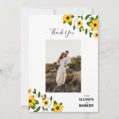Boho Zonnebloem Patch Bedanktkaart Bedankkaart (Voorkant)