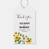 Boho Zonnebloem Patch Gift Favor Tag Cadeaulabel (Achterkant)