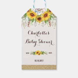 Boho Zonnebloem Rustieke Waterverf Dreamcatcher Cadeaulabel