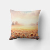 Boho zonnebloem rustieke Waterverf land bruiloft Kussen (Achterkant)