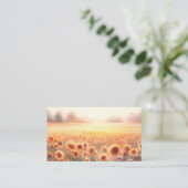 Boho zonnebloem rustieke Waterverf land bruiloft Plaatskaartje (Staand voorkant)