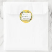 Boho Zonnebloem Salie Groene Huwelijk Ronde Sticker (Tas)