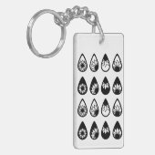 Boho Zonnebloem Silhouet - Handgetekend Cricut Sleutelhanger (Voorkant Links)