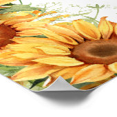 Boho zonnebloem vrijgezellenfeest welkomstbord poster (Hoek)